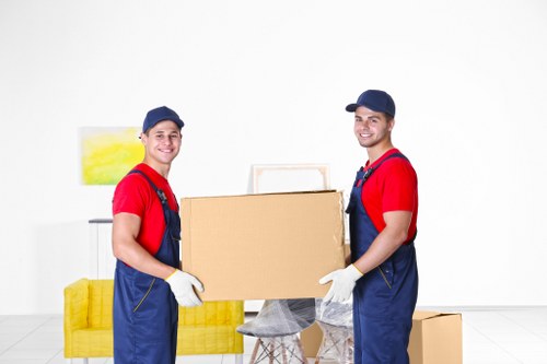 Corporate relocation with large removal truck