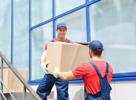 Organized packing of office equipment and documents
