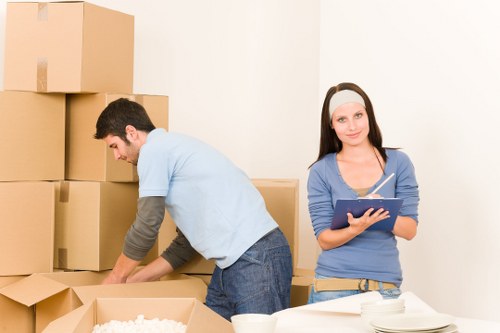 Coordinated office move with packing and transport
