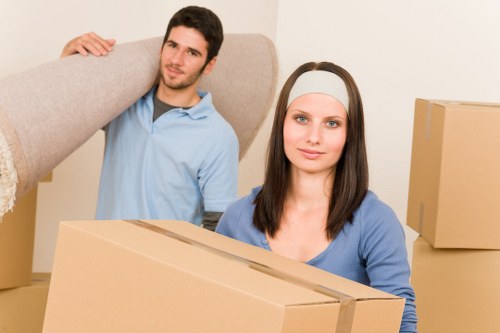 Professional removal team planning the move